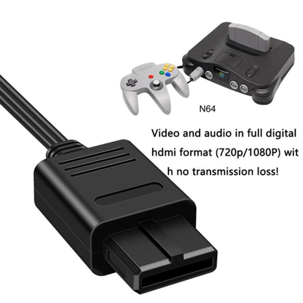 HD1080P N64 till HDMI-kompatibel omvandlare HD Link-kabel för N64/G