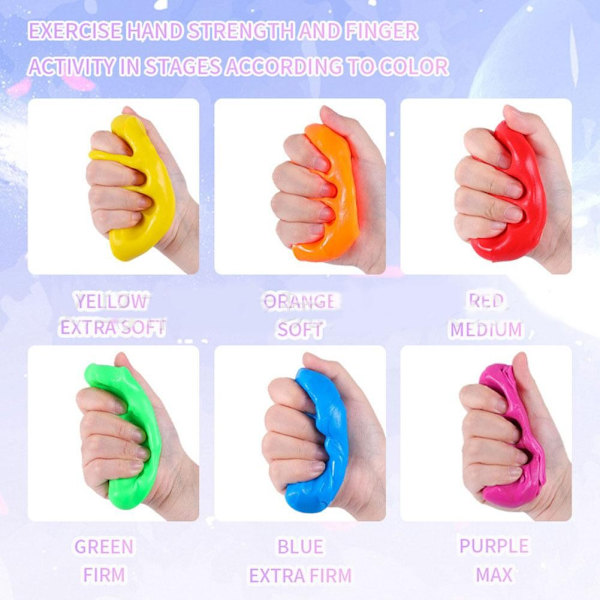Terapi Putty 50g Fysio Fingerövning Finmotorisk Träning Handfärdighet Terapi Rehabilitering E2p1 MEDIUM rd onesize