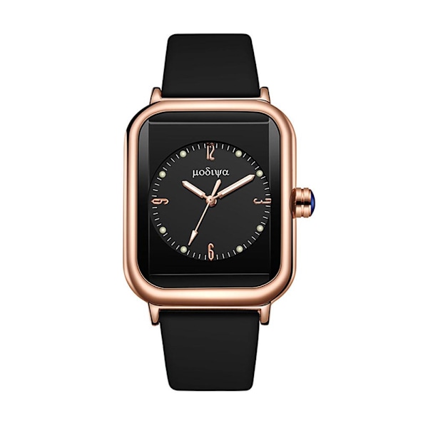 Damklocka Ny 2024 Original Quartz Silikon 9961 Vit Svart Mode Fritid O0r3 Black One size