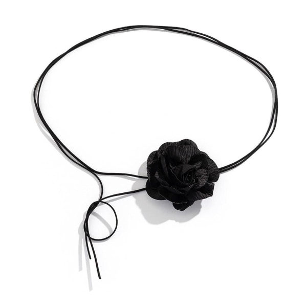 Gothic Elegant Big Rose Flower Keyvicle Chain Halsband Kvinnor Ons C One size