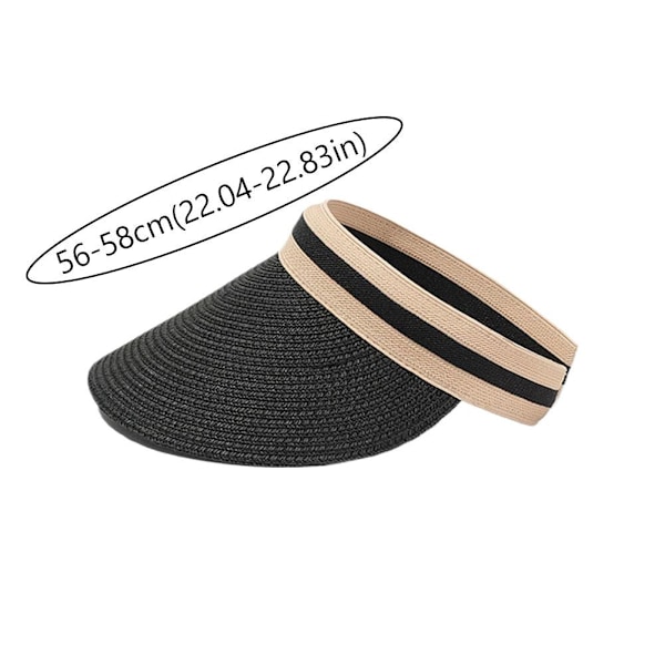 Randig Beige Tom Topphatt Barns Trendiga Ihåliga Hatt Solhatt Utomhus Vävd Gräs Strand L0D0 Khaki One size