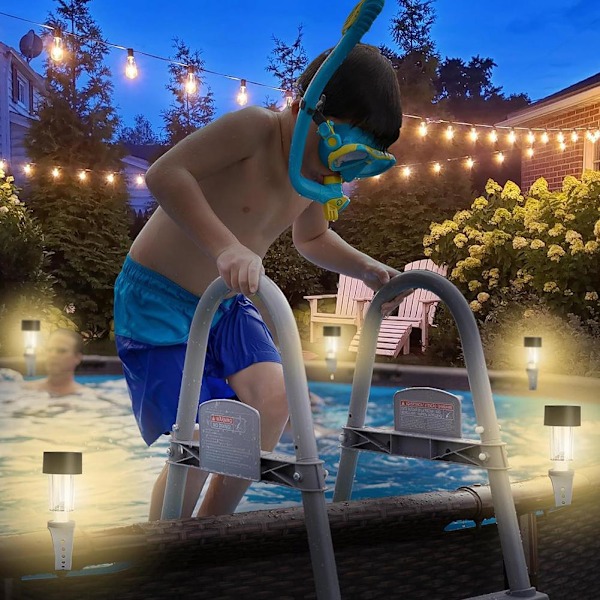 1/6x LED Solarslinga Fairy Lights Repsa För Utomhus Trädgård Pool D7Y4 6pc Warm light
