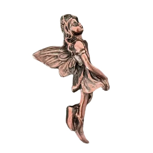 RJSQAQE Miniatyrälvor Figurin, Blomkruka och Vas Kramare, Blomsterälva Krukväxt Hänge, Hängande Kopp Resin Blomkrukor Hängande Älvprydnad BrassC C