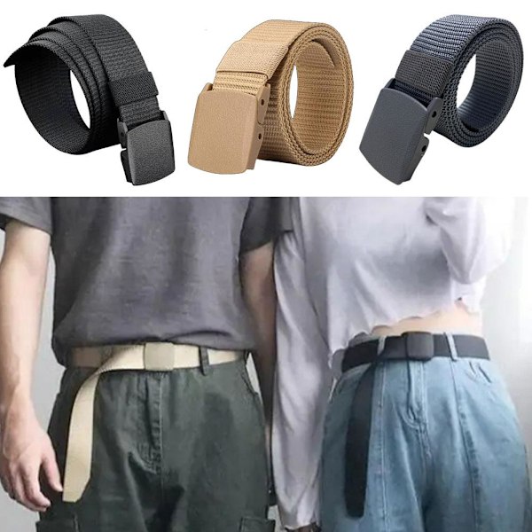 Nylonbälte Herr Elastiska Nylon Taktiska Bälten För Jeans Byxor Rem> B3A0 W7G W4N4 grey one-size
