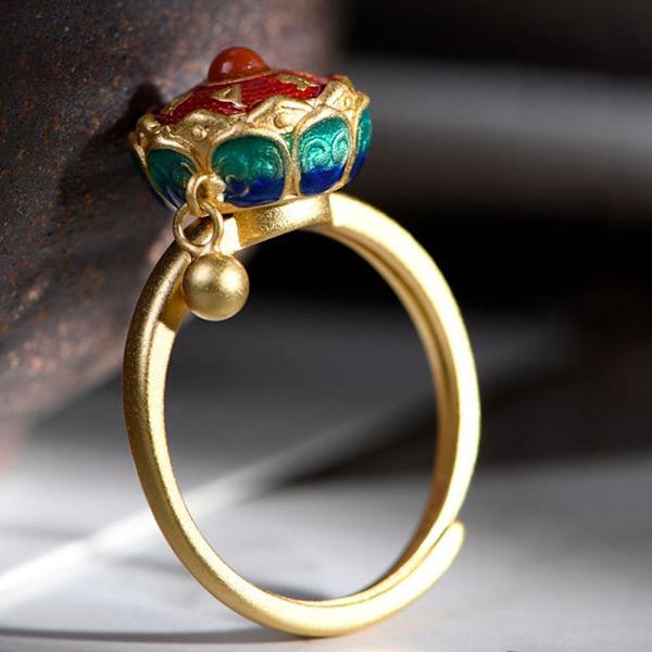 Roterande Buddhistisk Bön Ring Sutra Vrid Ring Cylinder Q1E2