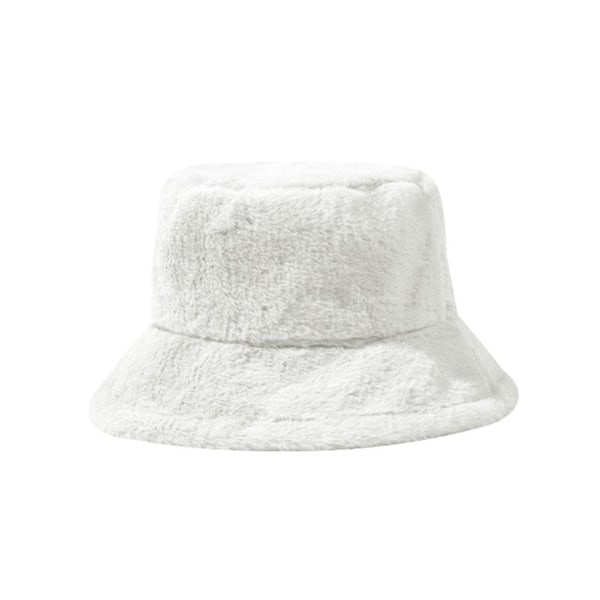 Kvinnors fluffiga plyschhinkhatt dam vinter varm konstgjord fiskare pink one-size