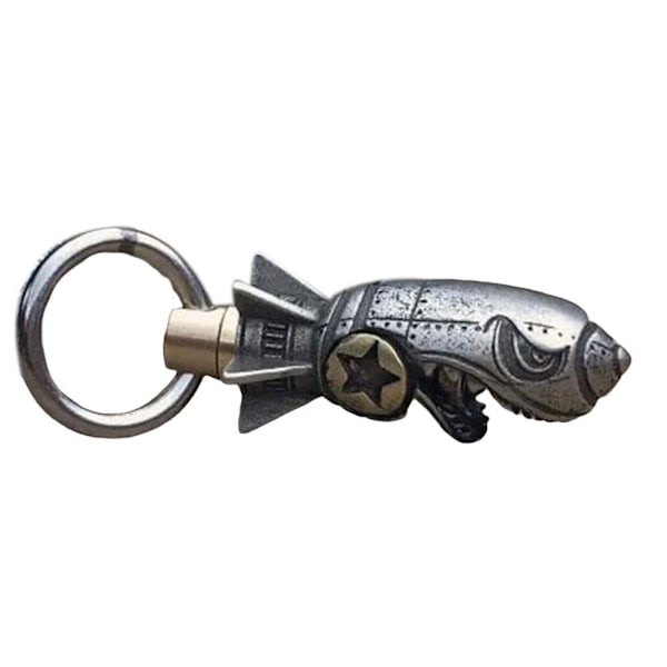 Hajraketbomb Nyckelring, Dödskalle Flasköppnare Nyckelring, Coola Flasköppnare Nyckelringar, Rolig Handgjord Graverad Nyckelring style2 One size