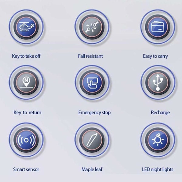 【Finns i lager】Fjärrkontroll Induktionshelikopter Induktionsflygplan Flygande Dubbellägesfjädring W9M8 blue remote control
