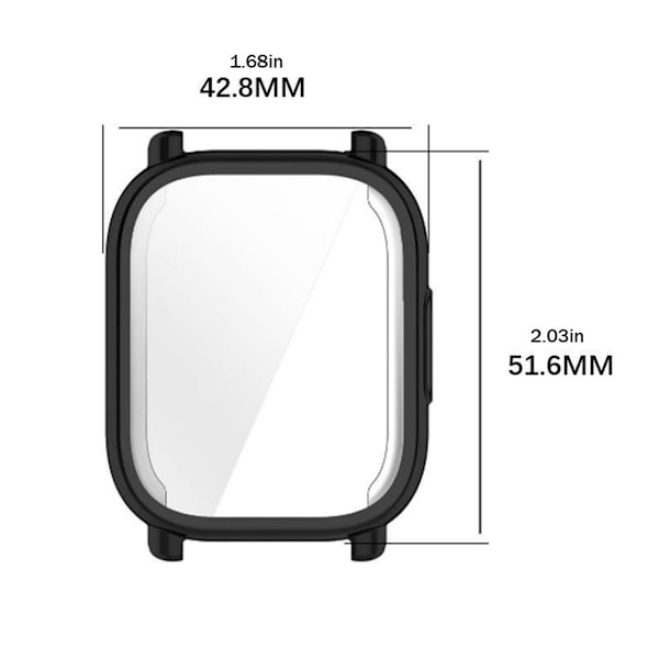 För Redmi Watch 5 Active / 5 Lite Skyddsfodral TPU Vattentätt Klockskydd B1B4 clear  for Watch 5 Lite