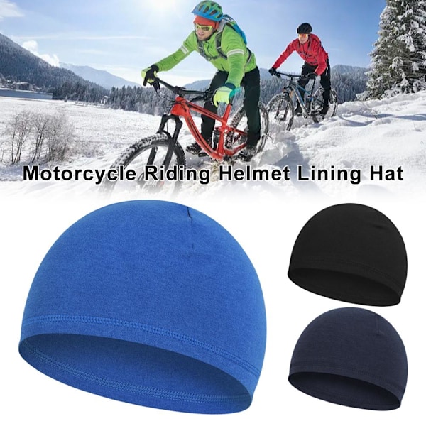 Tunn Sportmössa Fukttransporterande Andningsbar B0J2 ию Hjälmfoder ♤♤ Deep Blue 1pcs