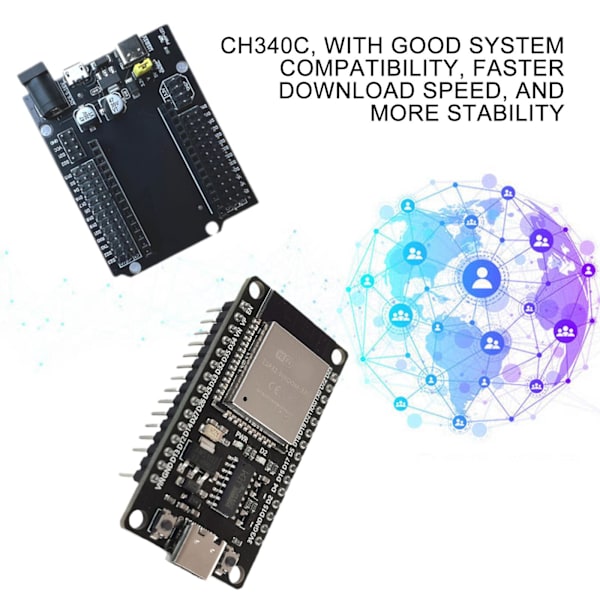 1 st ESP32 Utvecklingskort ESP32-DevKitC-32 ESP-WROOM-32 Expansionskort Q6D5 ESP32 CH340C One-size
