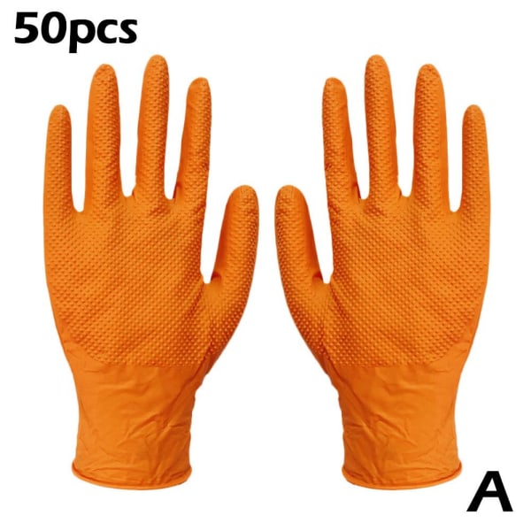 50x Heavy Duty Handskar Nitril Halkfri vattentät pulverfri mig orange XXL  0937 | orange XXL | Fyndiq
