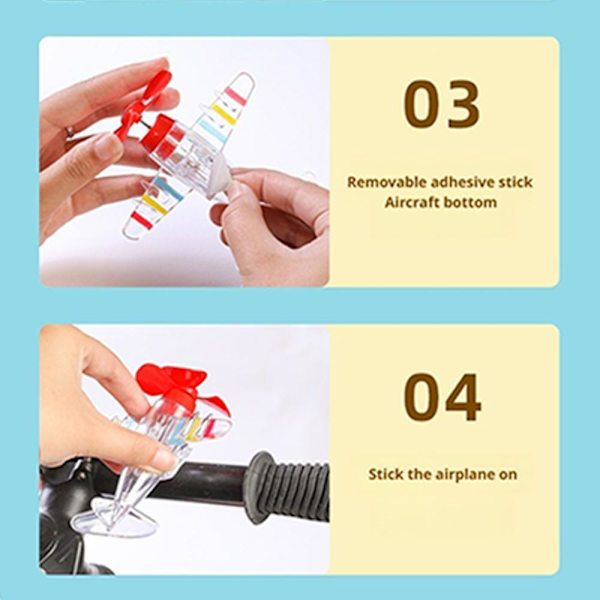 Elektrisk Cykel Dekoration Vinddriven Litet Flygplan Bil Leksak Trefärgade Lampor Ornament E1p7 Red One size