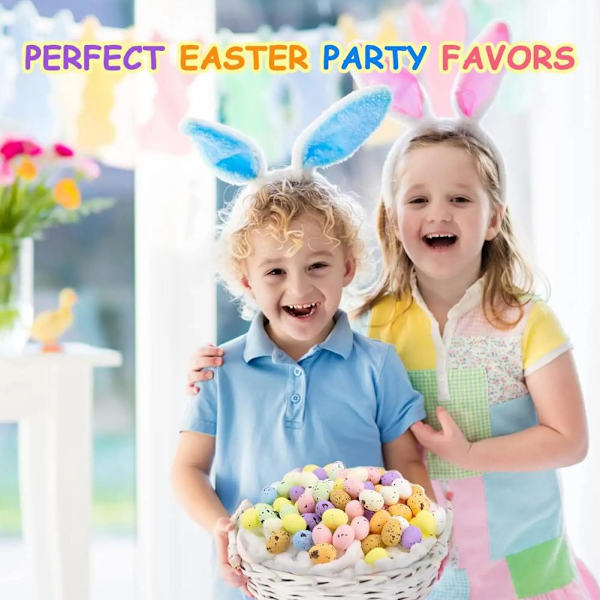 Påskägg Färgglada Skumpartiklar Prickiga Ägg Äggdekoration Duvägg Högtidsfågel U0l3 2*3cm 50pcs