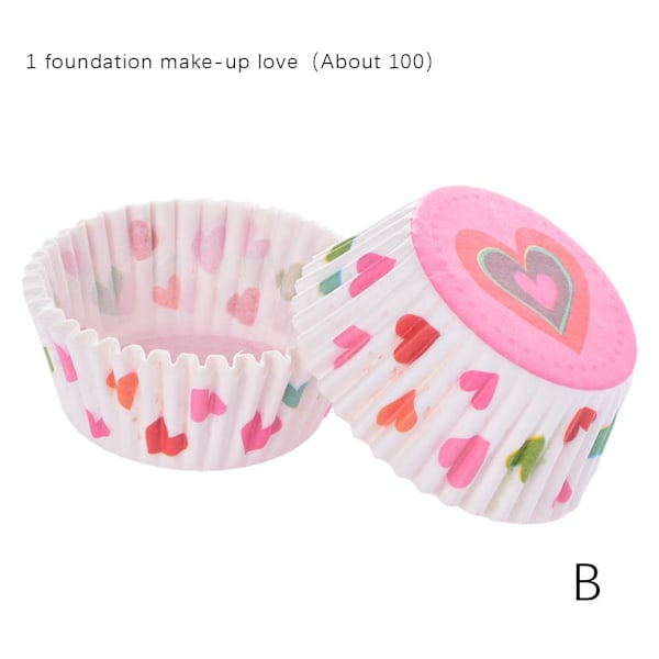 Kvalitets Muffins- och Cupcakeformar i Papper - 100st Bakformar N3O8 P4I7 Q1M6 U7I6 rainbow 1set