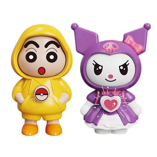 Crayon Shin-chan Ansiktsbytande Docka Nyckelring Leksak Pressleksak Dekompression Uttryck A2Z0 Yellow One size