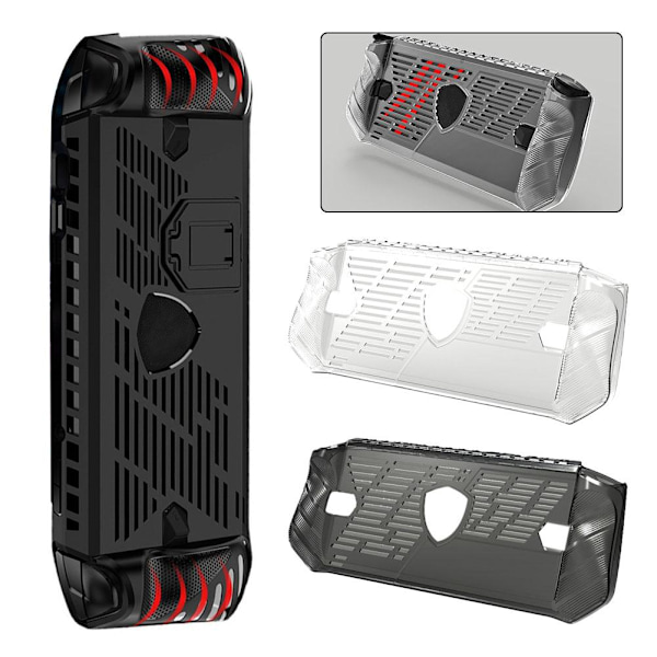 För-MSI Claw Spelkonsol TPU Skyddsfodral med Ställ Snabb Transprent For Msi Claw