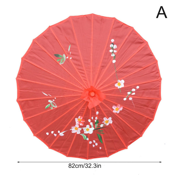 Kinesiska klassiska vintage papper paraply bröllop målade parasoll Red 82cm  One-size 6833 | Red 82cm One-size | Fyndiq