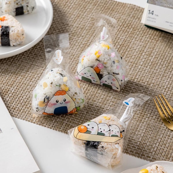 50 st Onigiri-omslag Triangel Onigiri-omslagspåsar Ris-påsar Boll 'AU.