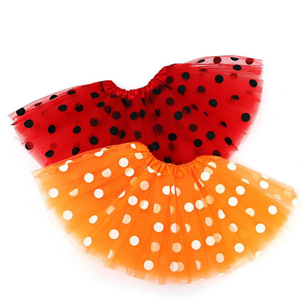 Barnkjol, tyllkjol, barn, raggkjol, meshkjol. Red 1pcs