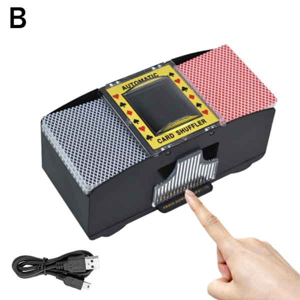 Automatisk kortblandare, batteridriven 2-däcksmaskin by battery 1set