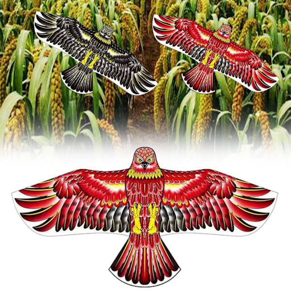 XIAOBAN Drakar för att Skrämma Fåglar, Stor Utdragbar Drake Fågelskrämma, Fågelhök Flygande Drake, Fågelskrämma Flygande Drake, Örndrakar Fågelskrämma med red 1.2m+20m line