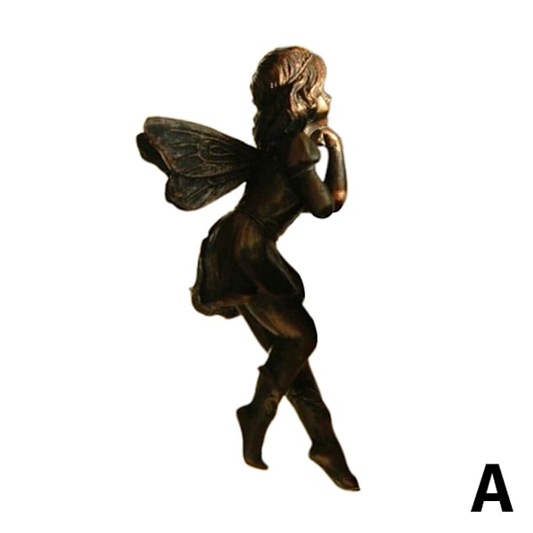 RJSQAQE Miniatyrälvor Figurin, Blomkruka och Vas Kramare, Blomsterälva Krukväxt Hänge, Hängande Kopp Resin Blomkrukor Hängande Älvprydnad BrassA A 4pcs