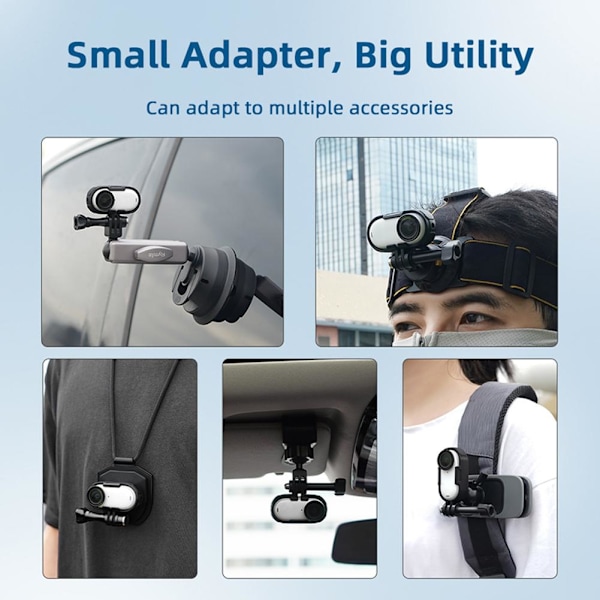 YUYQAQ för insta360 Go 3 Go3s Tillbehör Ram + 1/4 Tripod Adapter Fäste Lång 360 Skruv För Insta Go3 Z7p7 Hölje