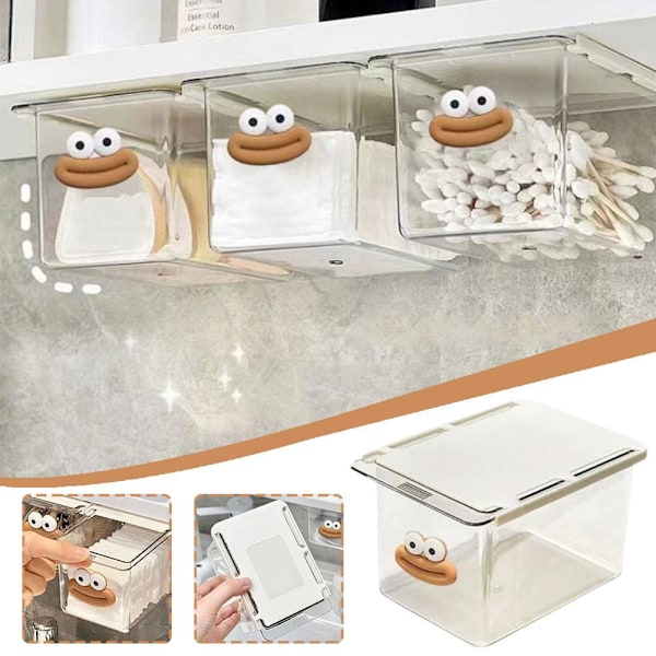 Utdragbar Förvaringslåda Lådtyp Under Spegel Organizer Ny Hylla' Z7F5 M1K4 transparent 1pcs
