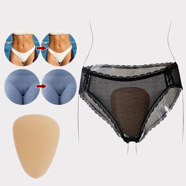 1/hudfärg Återanvändbar Spårlös Osynlig Svamp För Kvinnor Leggings Badkläder Träningskläder L3q6 BeigeB 1set