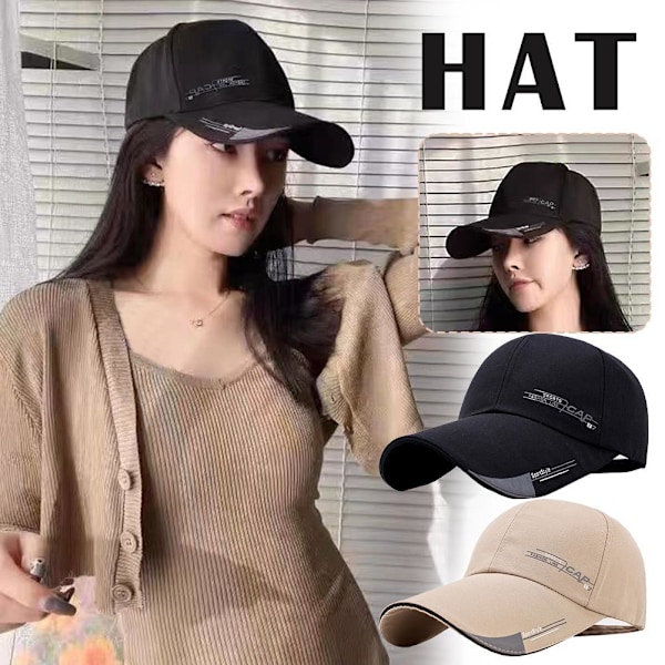 Sport Baseball Keps Torr Vattentät Skärmad Sol Street Hiphop Unisex Hatt black one-size