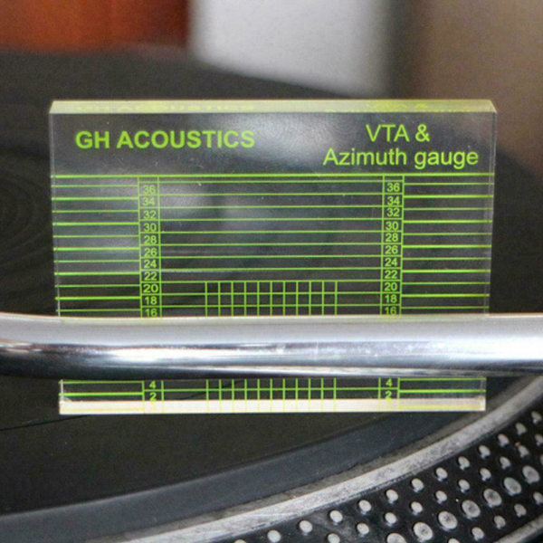 1X Vinyl Skivspelare Mätning Phono Tonarm VTA/Patron Azimut Linjal K5L3