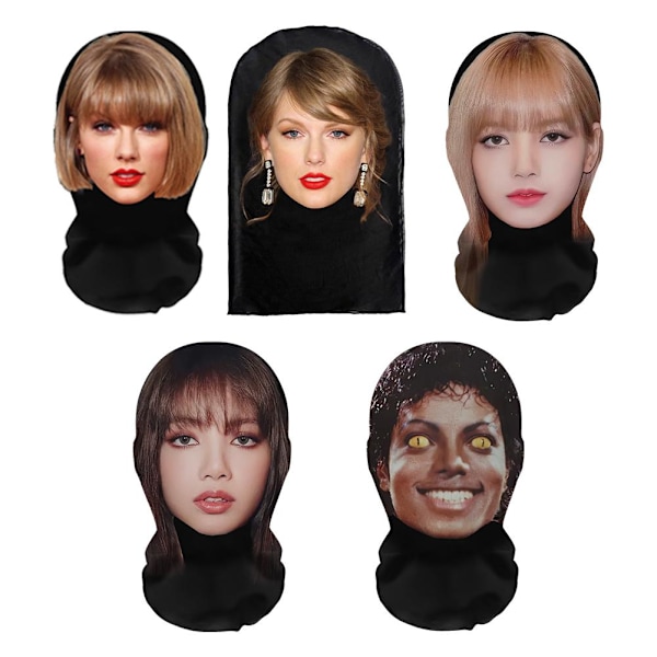 Taylor Swift 3D Mask Lisa 3D-Printad Rolig Huvtröja Ansikte Show Parodi Knepig Balaclava 5-Michael 1 Pc