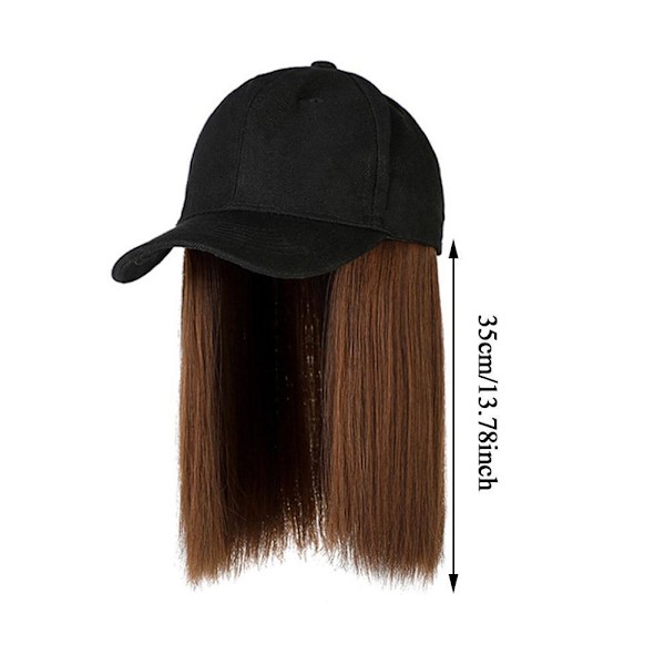Perukhatt Integrerad Dam Sommar Mode All-Match Lot M6 Konstgjord Peruk K8H5 Natural Black Black Duck Tongue