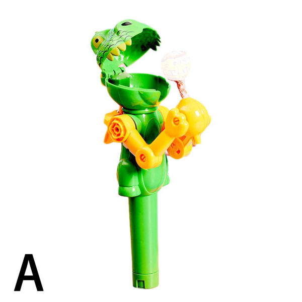Creative Lollipop Robot Hållare Dinosaur Eat Lollipops Case Cand green one
