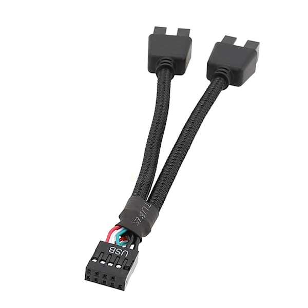Moderkort Förlängningskabel 9Pin USB 1 Hona till 2 Hane *> CORD- Y ( O3A8