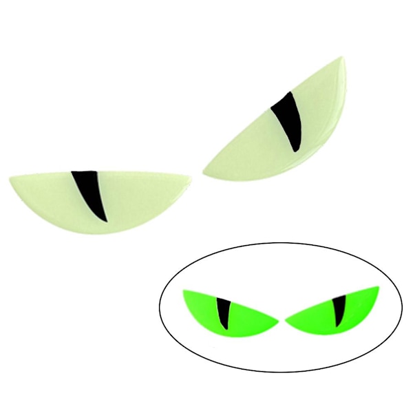 Självlysande 3D Demon Eyes Klistermärken Självhäftande Dekoration För Elscootrar Motorcykel Dark Eyes Luminous 2pcs