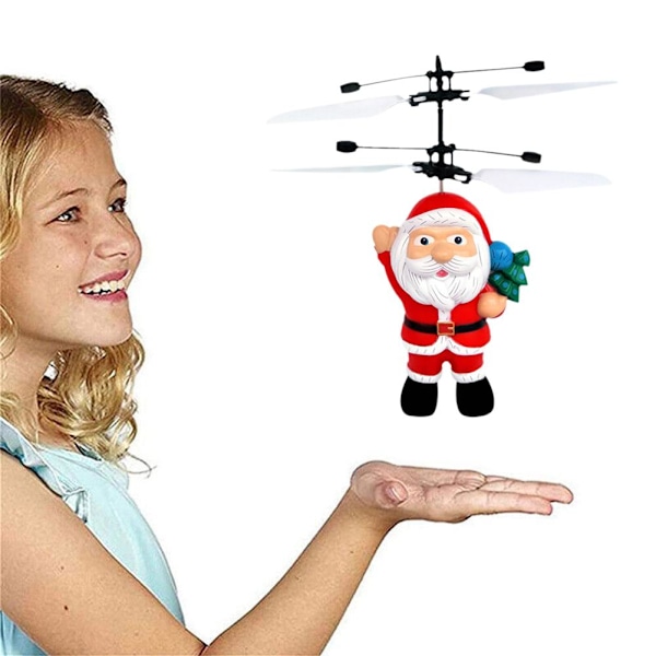 Flygande Jultomteleksaker, Jultomteflygplansleksak, Elektrisk Jultomtehelikopterleksak, Infraröd Induktionskontrollleksak, Jultomte