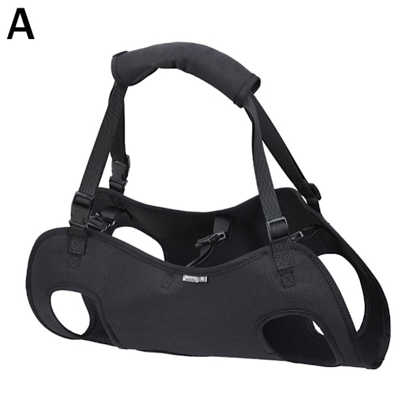 Bekväm hundsele för hundbensstöd Lyfthjälp för skadade äldre D Q8J4 BlackD XL