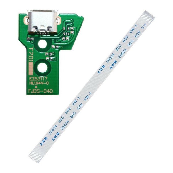 PS4 Controller Micro USB Laddningsuttag Kretskortportkabel green JDS055