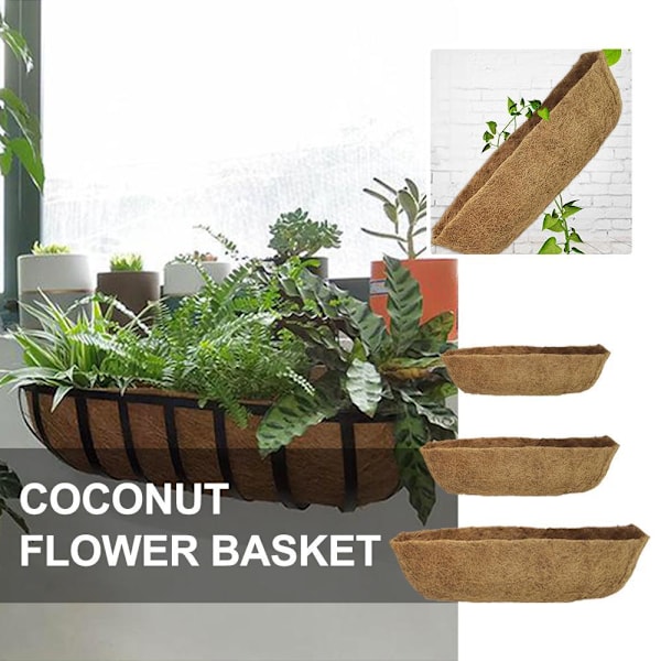 Trädgårdsskötsel Kokosfiber Kokosblomma Korg GXU X3R2 48 1pcs