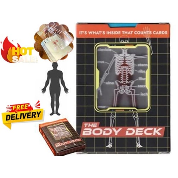 The Body Deck, Unik Transparent 3D-bild av mänsklig anatomi spelkort/