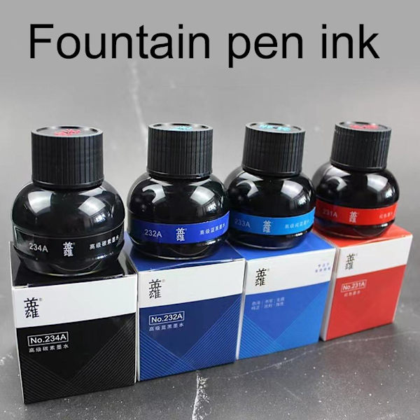 Glasflaska Bläck Fontänpenna Bläck Refill Patron Skola Kontorsmaterial R5 black 70ml
