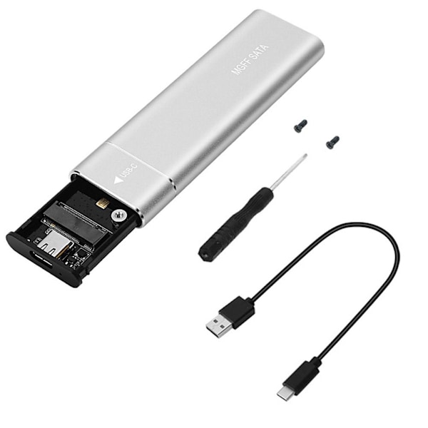 M.2 NVMe SSD-kapsling USB 3.1 Gen 2 till NVMe PCI-E M.2 Drive SSD Hårddisk Ny sliver NGFF