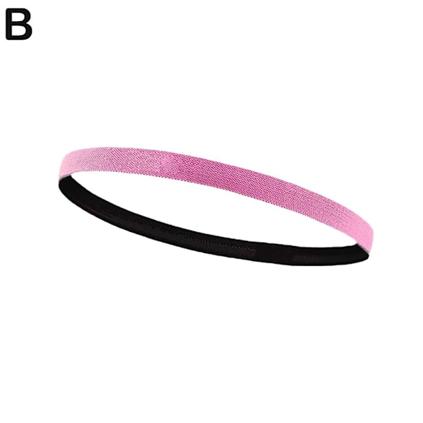 Sportpannband Yoga Fitness Löpning Svettabsorberande Pannband pink onesize