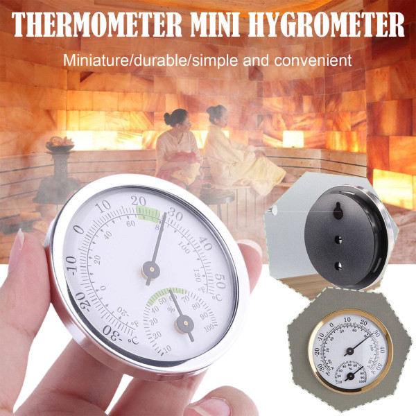 Termometer Mini Hygrometer Analog Fuktighet Rumsklimat Utomhus multicolor One-size