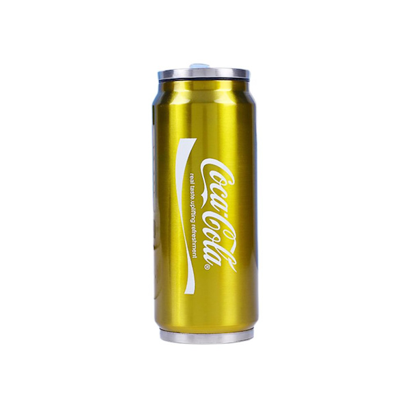 【HET】 Vakuumkopp i rostfritt stål Kreativ vattenflaska kaffekopp silver  350ML
