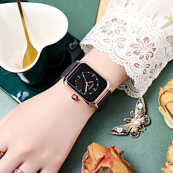 Damklocka Ny 2024 Original Quartz Silikon 9961 Vit Svart Mode Fritid O0r3 Black One size