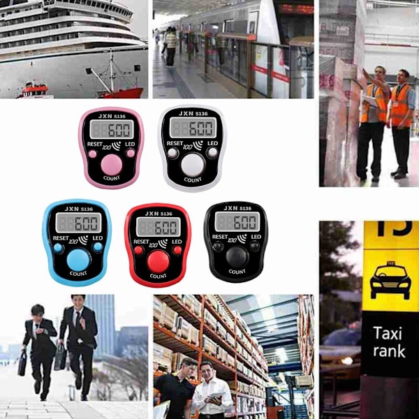 1x Digital Tasbih LED-display Pip-ljud Handräknare Dörr Finger Sembahyang Doorgift Digital Z9H0 pink onesize