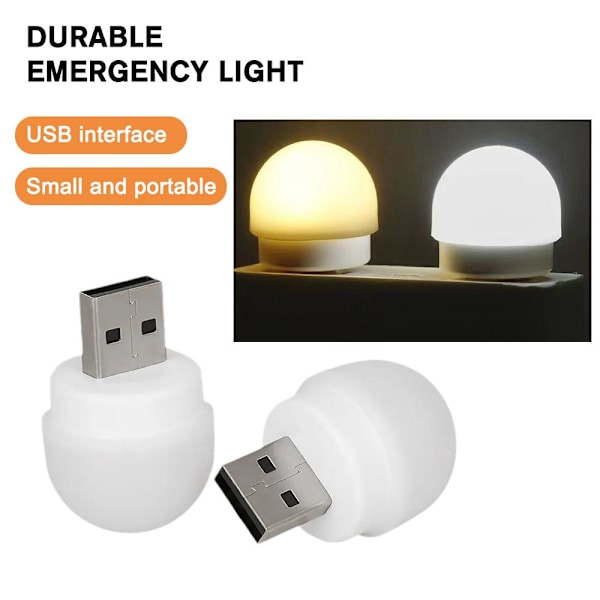 SUCADA USB-kontaktlampa, liten minilampa för böcker, minilednattlampa, white light one-size